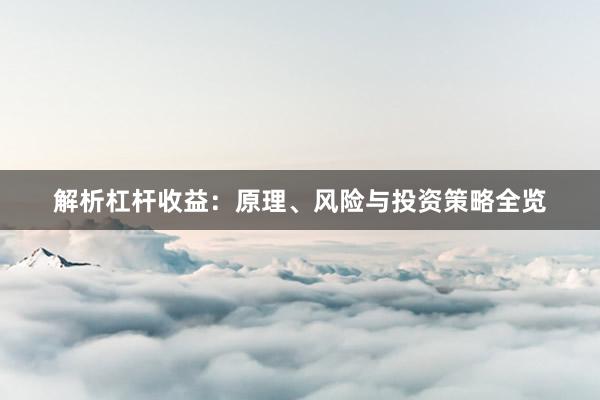 解析杠杆收益：原理、风险与投资策略全览